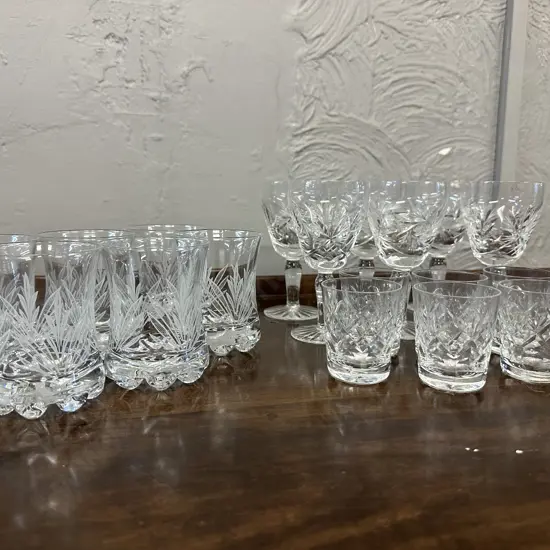 Selection Of Crystal Glasses (as found)