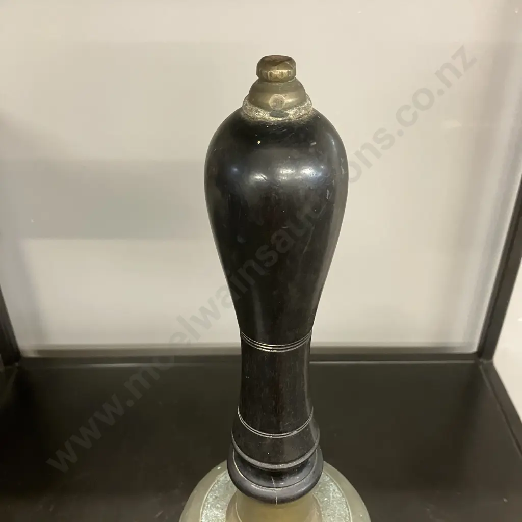 Victorian Sand Cast Metal School Hand Bell c1870 - 1890. H37cm Image 1++