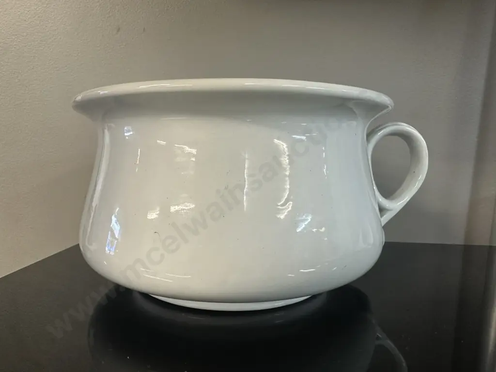 Antique Hughes Longport Chamber Pot. 13 x 22cm Image 1++