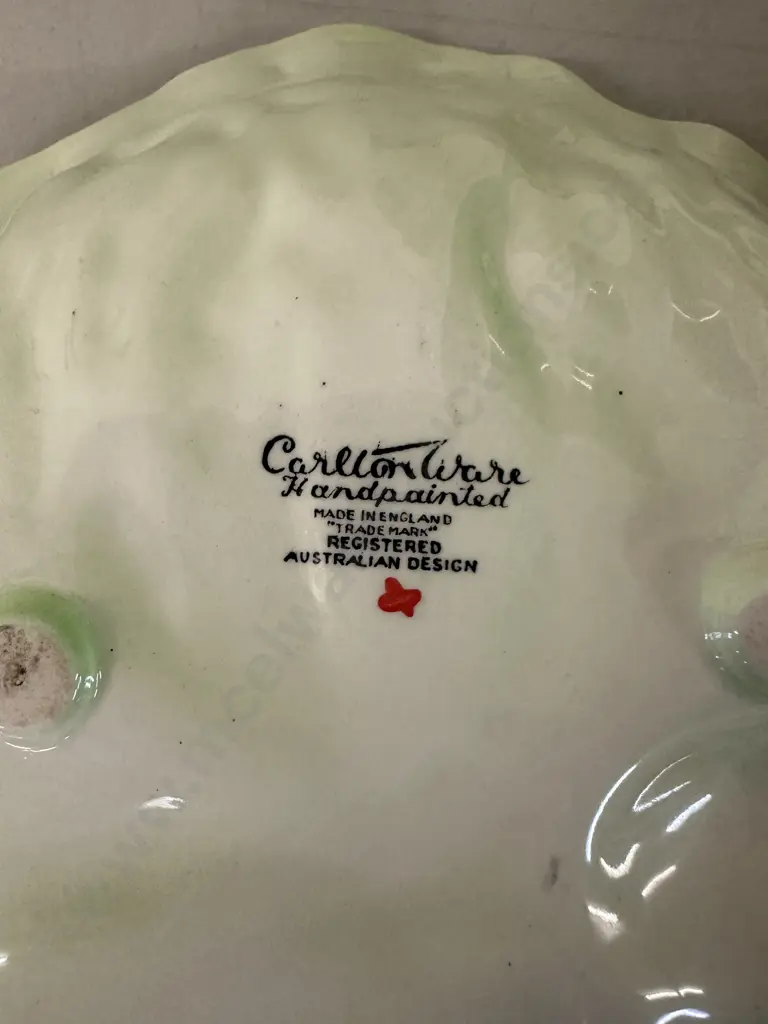 Selection Of Vintage Carlton Ware Dishes Australian Design Lettuce Leaf With Tomatoes Image 1++