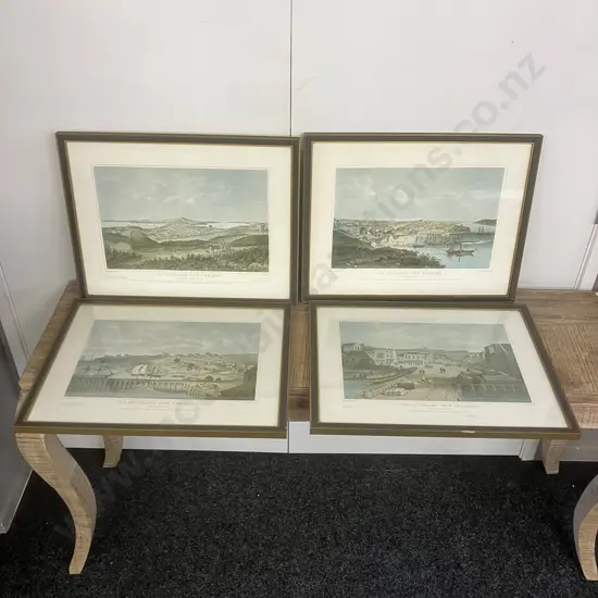 Set of 4 Historic Auckland Prints - J.P. Hogan 1852, All Numbered #269. 45 x 58cm