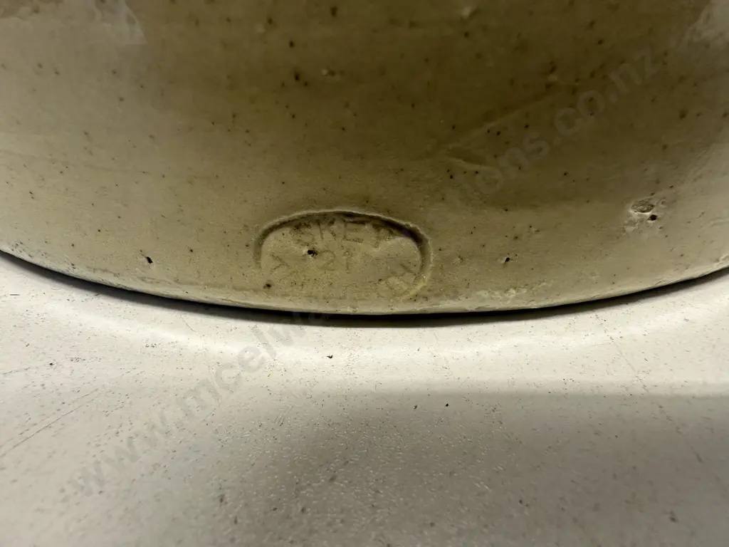 Antique Crock Two Tone Stamped #6 H33cm Image 1++
