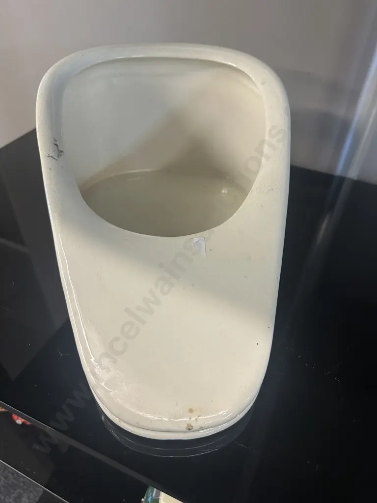 Vintage Cream Ceramic Slipper Bed Pan Image 1++