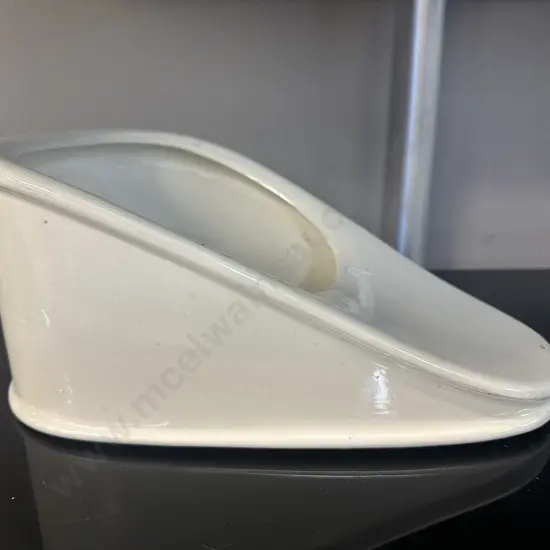 Vintage Cream Ceramic Slipper Bed Pan