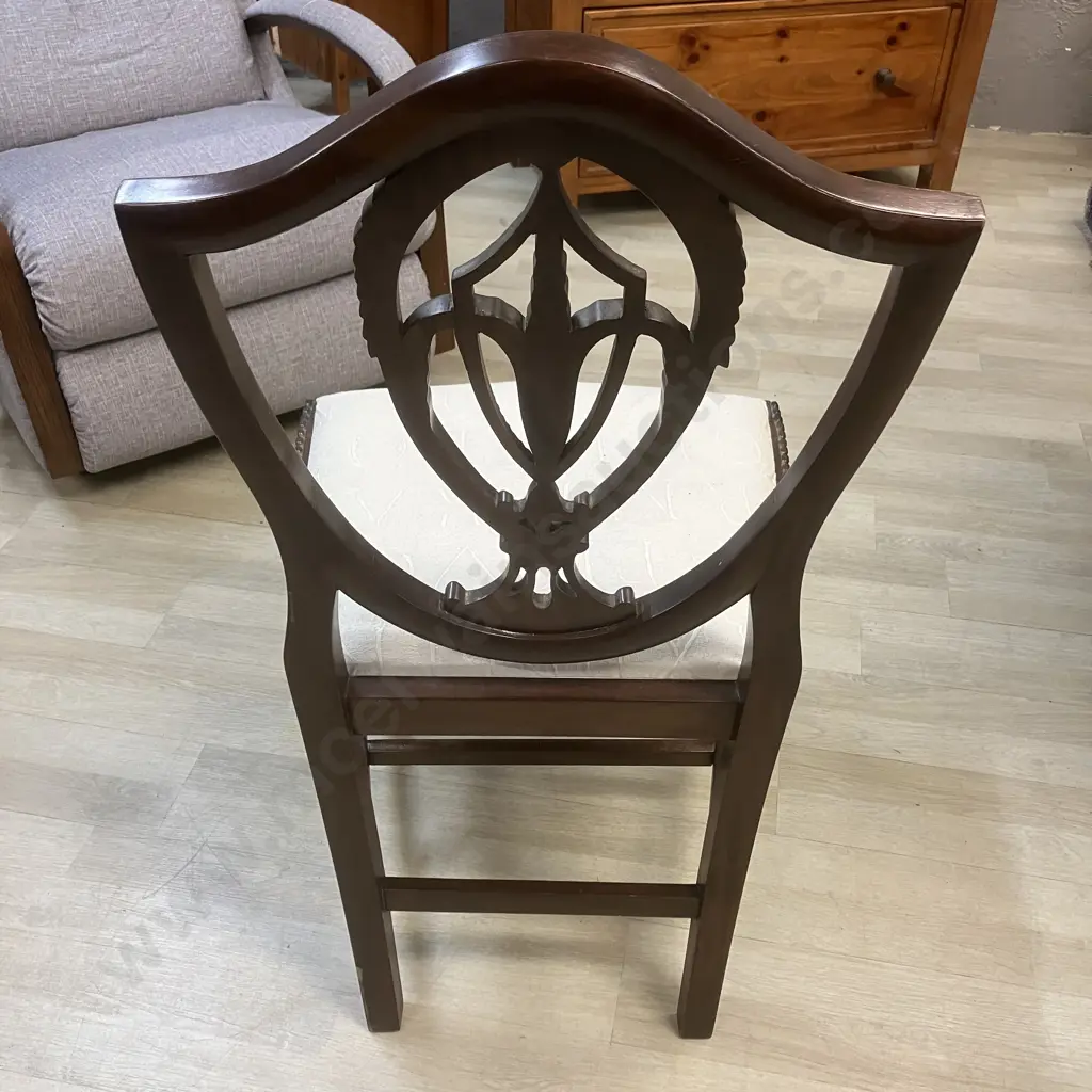Mahogany Hepplewhite Style Shield Back Side Chair Image 1++