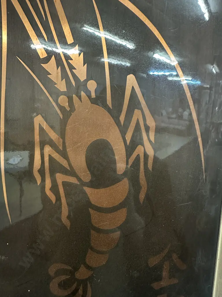 Vintage Framed Lobster Artwork H40,W25cm. Image 1++