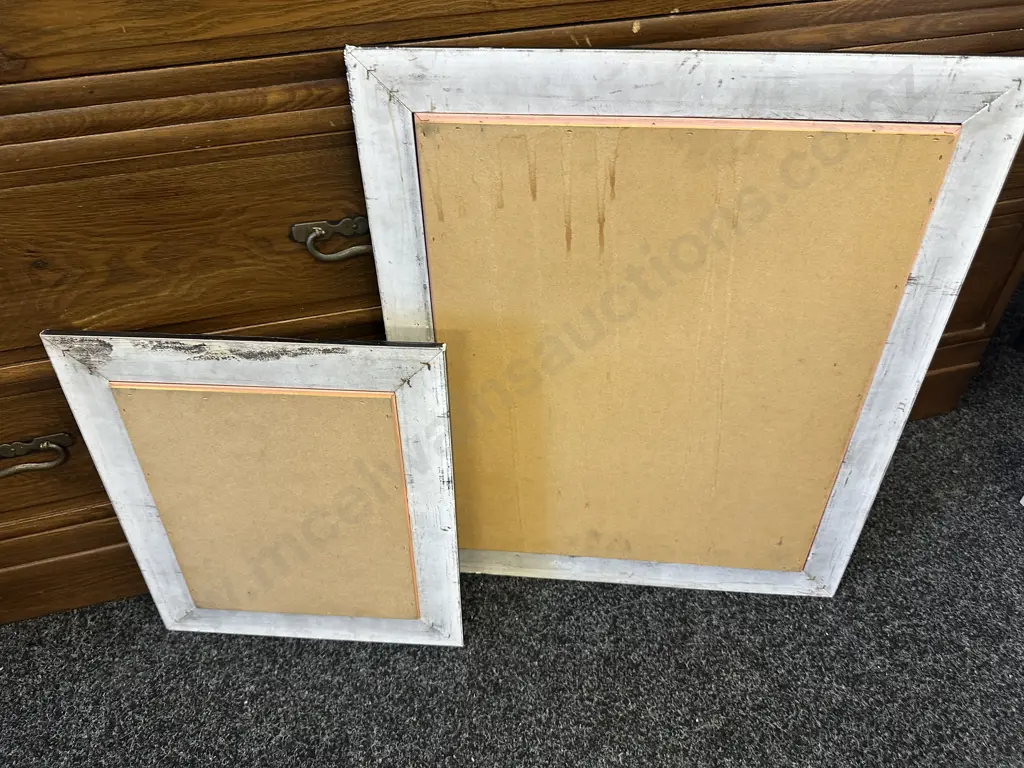 Mirrors x2 Bugundy / Gilt Framed Bevelled Edge 40x34,60x50cm. Image 1++