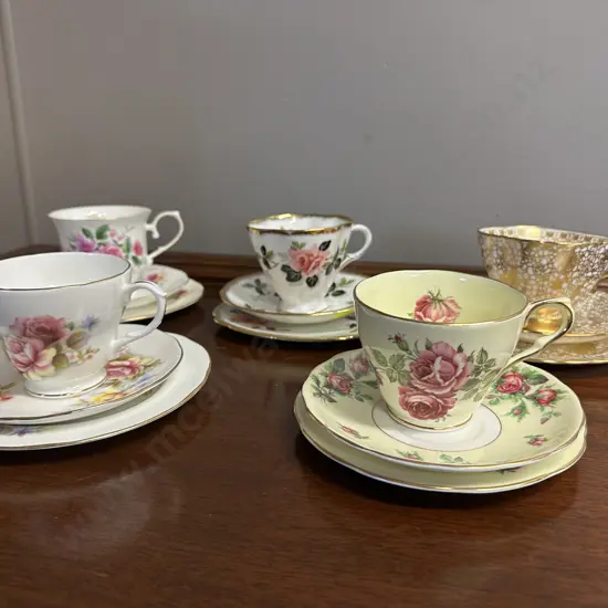 Selection Of Vintage Trios x5 Including Hammersley, Windsor, Colclough Etc