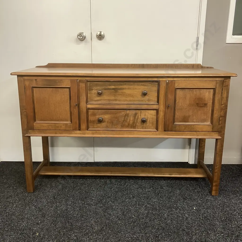 Solid Mahogany 2 Door 2 Drawer Side Board / Console Table. H86 W137 D46cm Image 1++