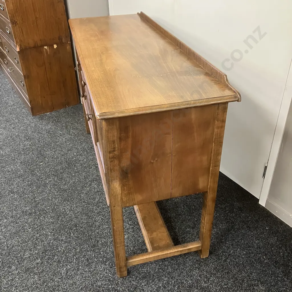 Solid Mahogany 2 Door 2 Drawer Side Board / Console Table. H86 W137 D46cm Image 1++