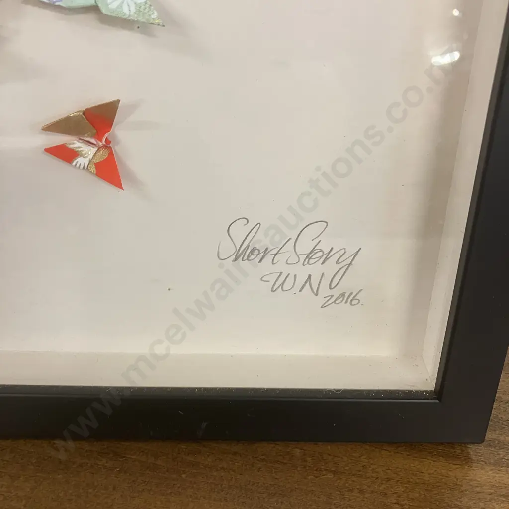 Special Edition Frame Circle Of Life Multi Butterflies, Made In Australia, Signed Short Story W.N 2016. H61 W61 D4cm Image 1++
