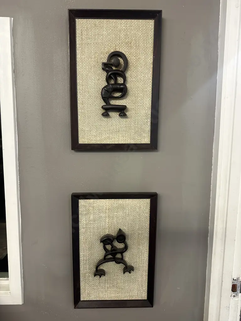 Pair Of Vintage Framed Artwork 'The Mania' H39,W26cm. Image 1++