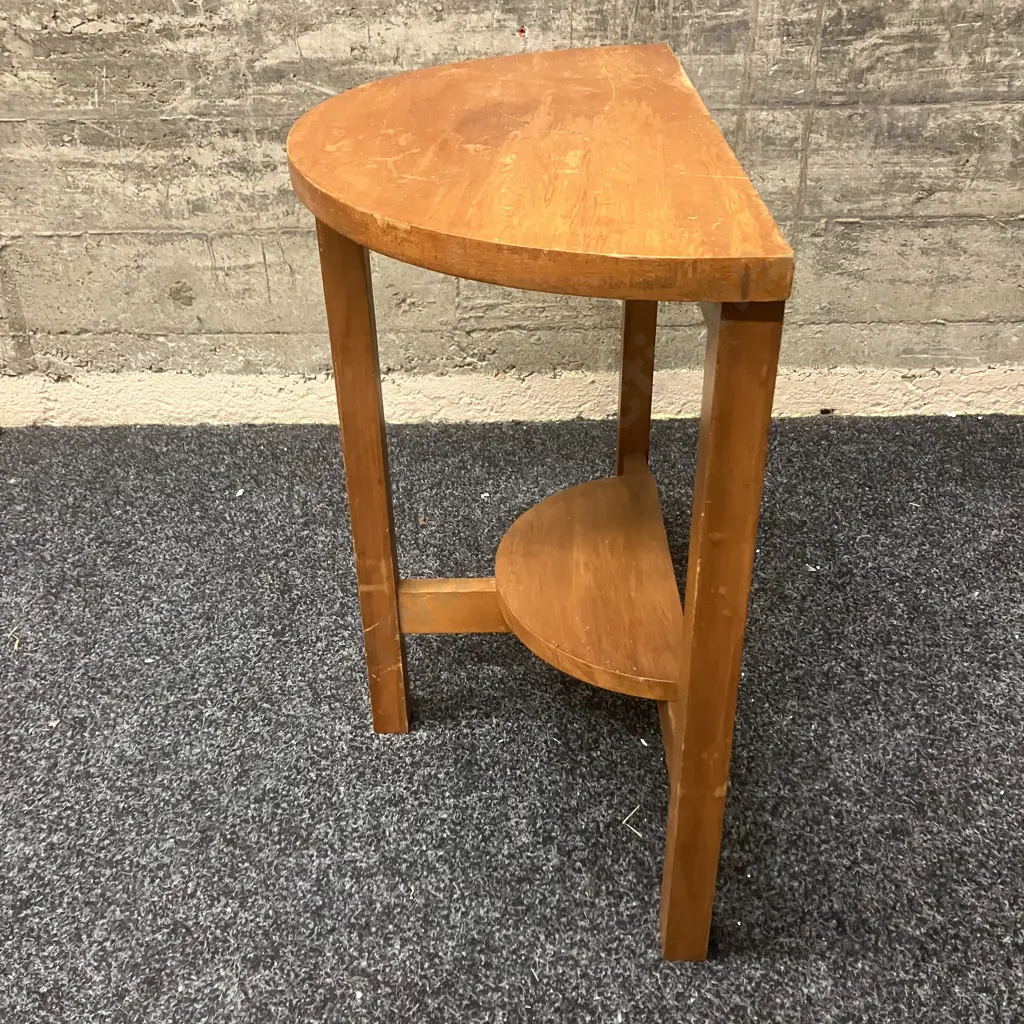 Rimu 1/2 Round Occasional Table. H53 W54 D28cm Image 1++