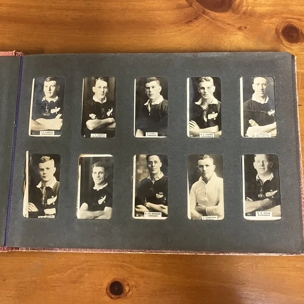 Wills Cigarette Cards NZ Footballers, 1938 Churchmans Boxing Personalities, Ardath Cigs Etc In Three Castles Album Image 1++