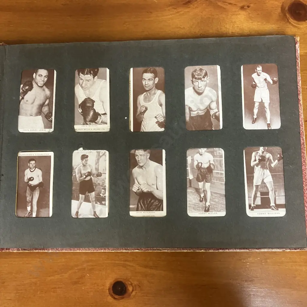 Wills Cigarette Cards NZ Footballers, 1938 Churchmans Boxing Personalities, Ardath Cigs Etc In Three Castles Album Image 1++