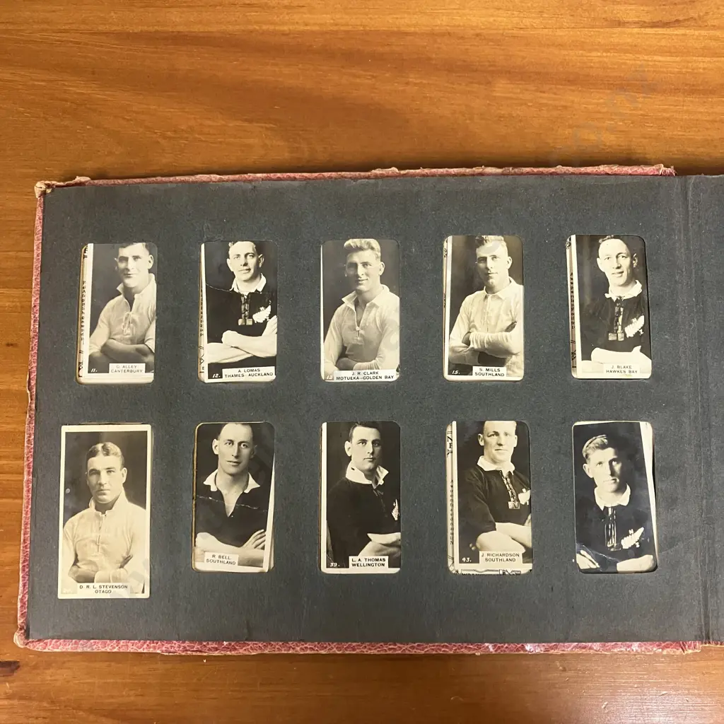 Wills Cigarette Cards NZ Footballers, 1938 Churchmans Boxing Personalities, Ardath Cigs Etc In Three Castles Album Image 1++