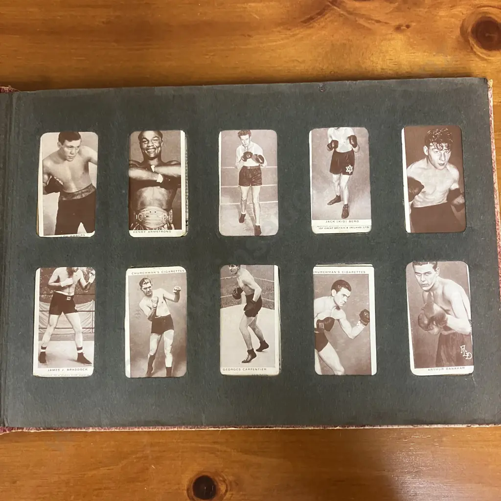 Wills Cigarette Cards NZ Footballers, 1938 Churchmans Boxing Personalities, Ardath Cigs Etc In Three Castles Album Image 1++