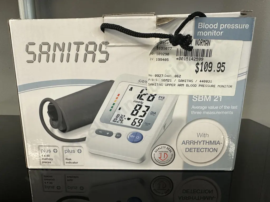 Sanitas Upper Arm Blood Pressure Monitor SBM21 Image 1++