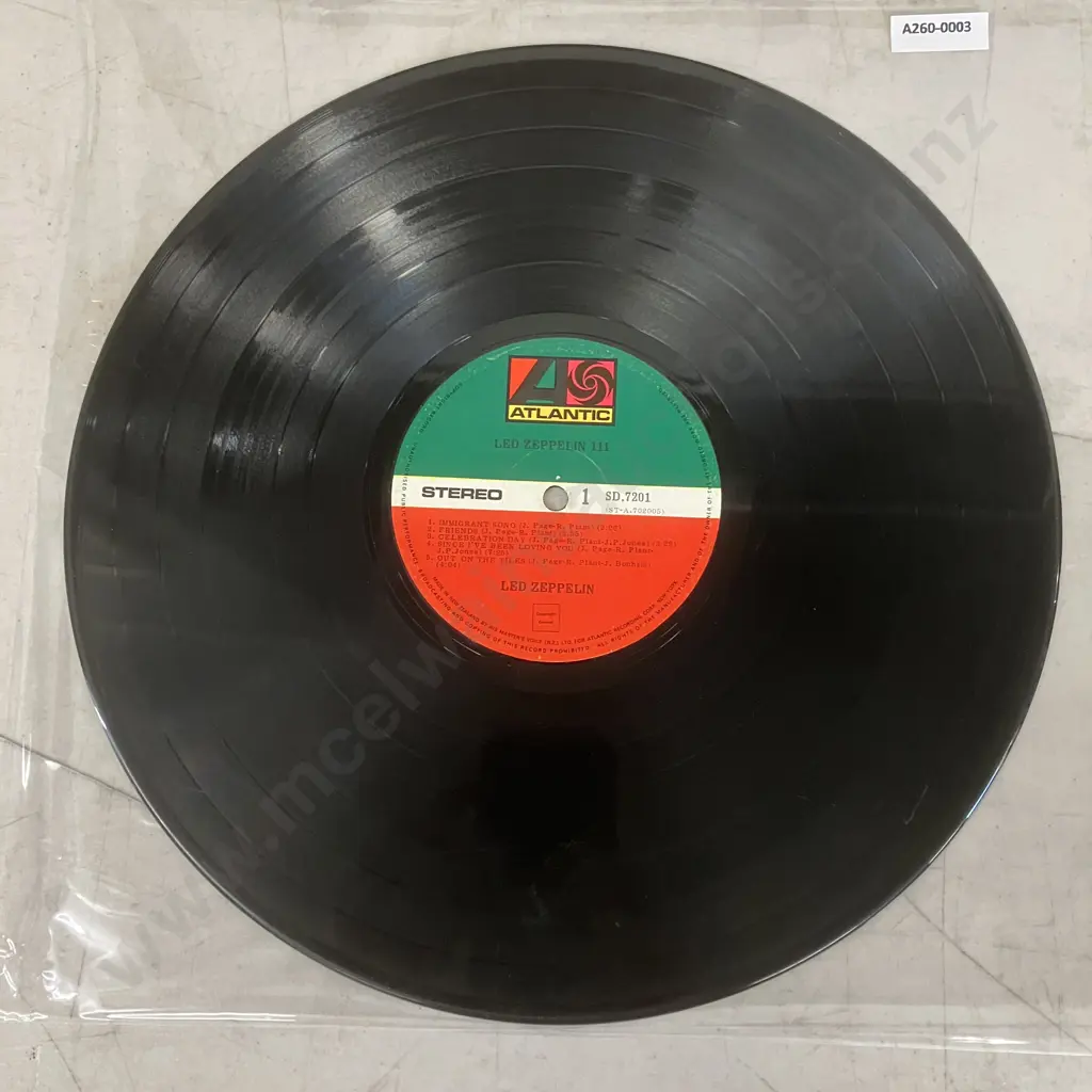 Rare Led Zeppelin - Led Zeppelin III Misprint Album, Gatefold Vinyl LP, 1970 New Zealand Pressing, Atlantic SD 7201 Image 1++