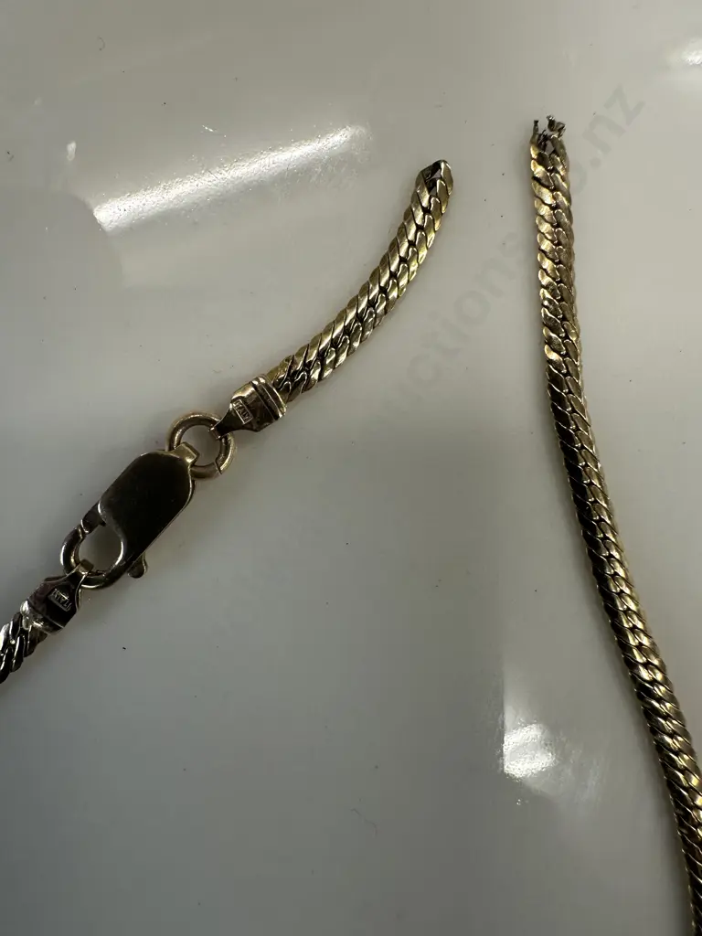 Stamped Italy Gold Chain Necklace (as found) Image 1++