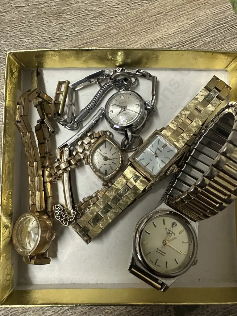 Selection Of Vintage Watches Including Botany 500 Diamond Accent, Pierpont, Mupit Etc Image 1++