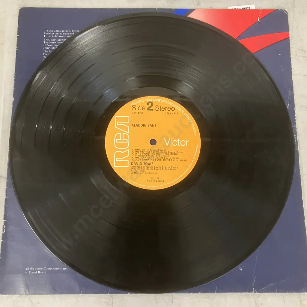 Rare 1973 New Zealand Pressing David Bowie Aladdin Sane Gatefold Vinyl LP Record With Lyrics Sleeve, RCA Victor LSP-4852 Image 1++