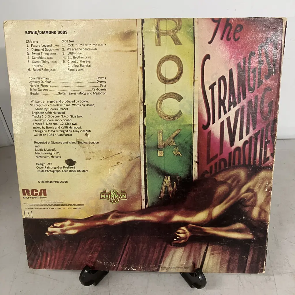 Very Rare 1974 New Zealand Pressing David Bowie Diamond Dogs Gatefold Vinyl LP Record, RCA Victor CPL1-0576 Image 1++