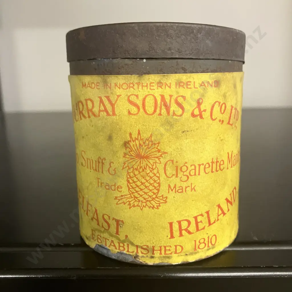 Rare Collectable 1940s "Murray's" (Northern Ireland) Erinmore Two Ounce Tobacco Can Image 1++