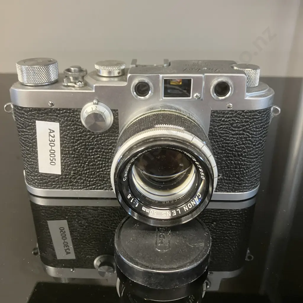 Showa Kogaku Leotax T2L " ELITE " Rangefinder Film Camera (#332204) With Canon 50mm f1:8 Lens (#267950) From Japan 1959 Image 1++