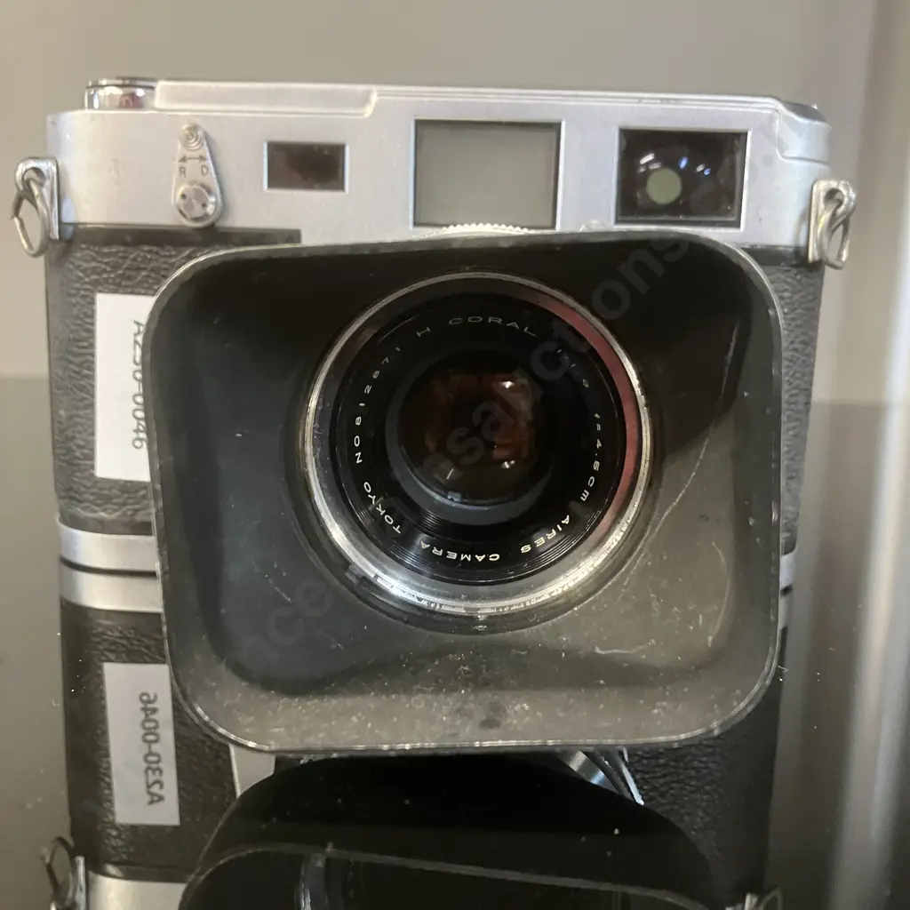 Aires 35 IIIC Rangefinder 35mm Film Camera (#1315994) With a Aires H Coral 45mm f/1.9 Lens (#812871) - Japan 1957 Image 1++