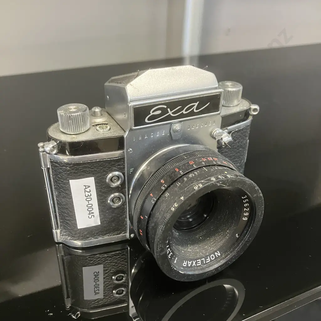 Ihagee Exa Version 6 (1961) 35mm SLR Film Camera With Rare Novoflex Noflexar 35mm f/3.5 M43 Mount Lens - German Image 1++