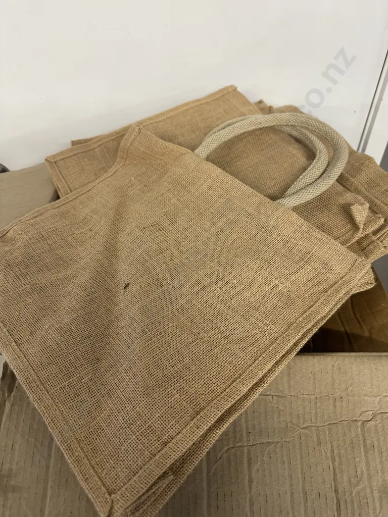 Box Lot Of Jute Bags  Image 1++