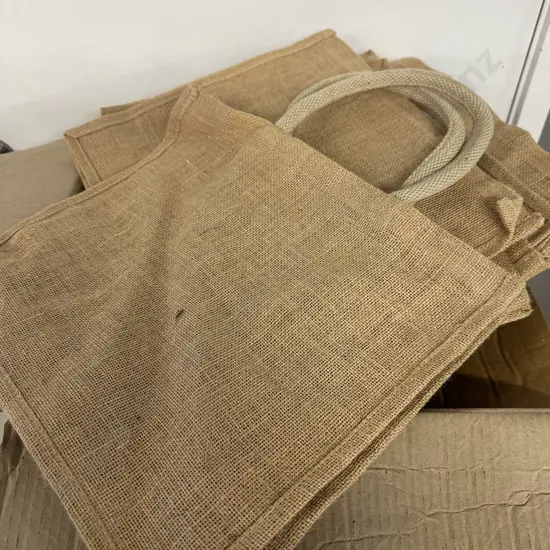 Box Lot Of Jute Bags 
