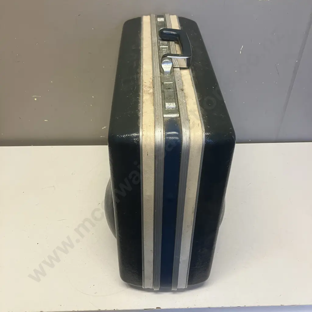Vintage Ebonite Firebolt (6W1B330) & Ebonite Nitro (12H8169) Bowling Balls With Prince Carry Case Image 1++