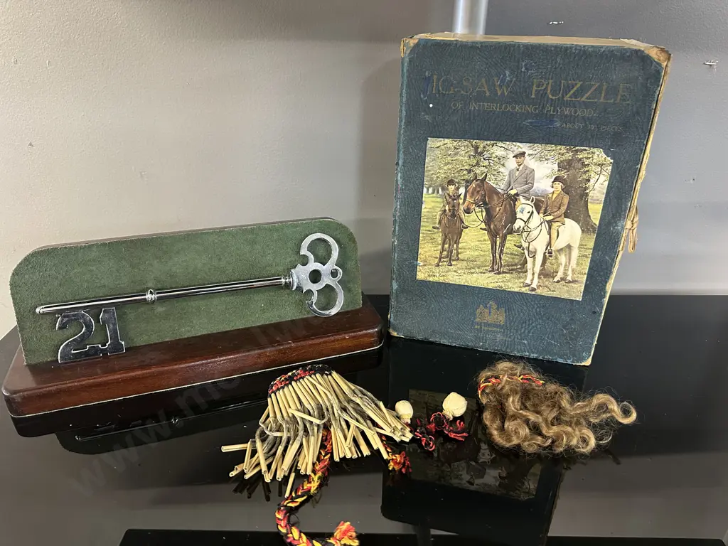 Vintage Items Including 21st Plaque, Jigsaw Puzzle (1 Piece Missing) Etc Image 1++