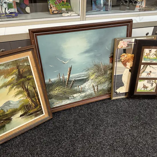 Selection Of Vintage Artwork x4