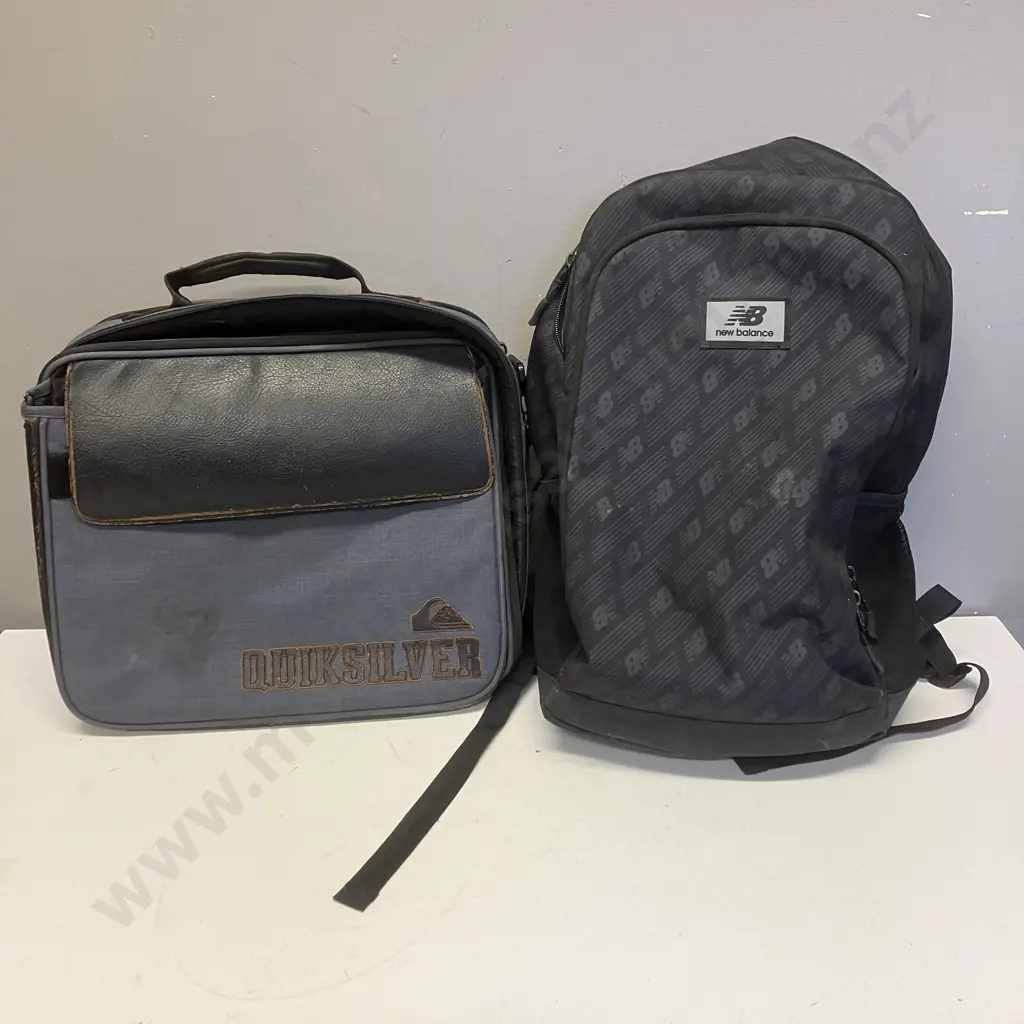 Vintage Quiksilver Laptop Bag & Black New Balance Backpack Image 1++