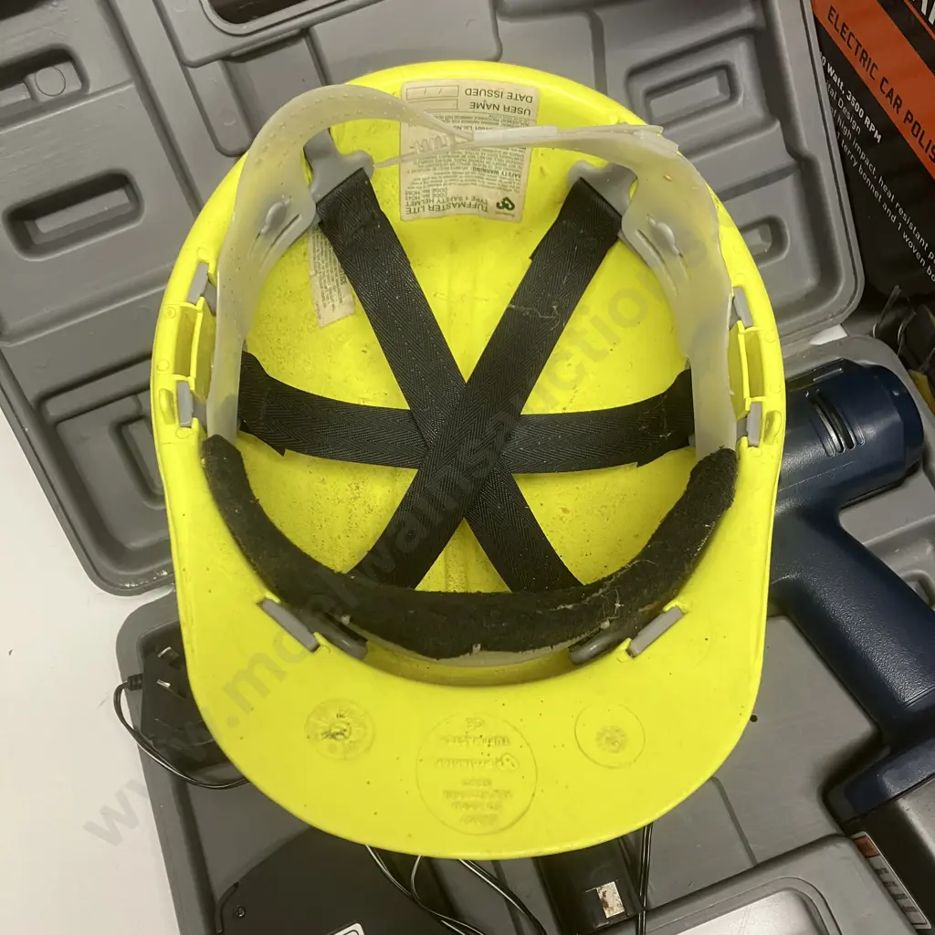 Ryobi 12V Cordless Drill Set, Jobmate Car Polisher, B&D Mouse Sander, Tuffmaster Safety Helmet Image 1++