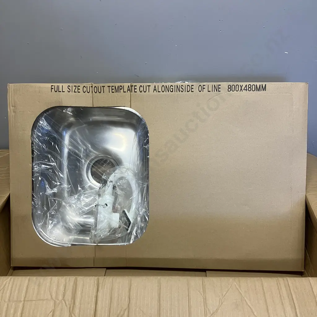 Integrity Alento Stainless Steel Sink - Single Bowl & Drainer. 828x508x190mm Image 1++