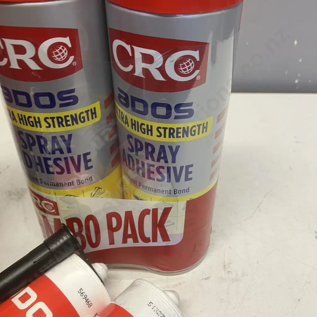 Pair of CRC Ados UHS Spray Adhesive, 4 x Ados Stuff Off, 2 x Ados MS HP Adhesive Sealant Tubes, Black Image 1++