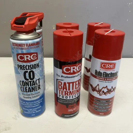 Two of Each -  CRC Battery Terminal Protector, Auto Electronic Cleaner & Degreaser, Precision Co Contact Cleaner