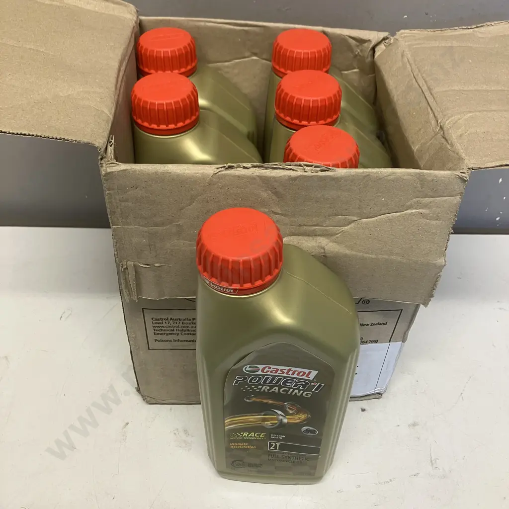 Castrol Power 1 Racing 2T Motorcycle Engine Oil - 6 x 1 Litre Bottles Image 1++