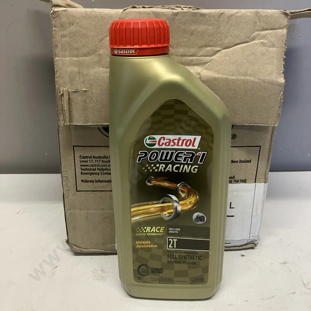 Castrol Power 1 Racing 2T Motorcycle Engine Oil - 6 x 1 Litre Bottles Image 1++