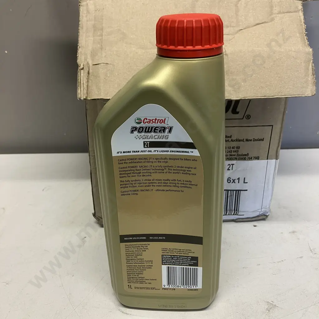 Castrol Power 1 Racing 2T Motorcycle Engine Oil - 6 x 1 Litre Bottles Image 1++