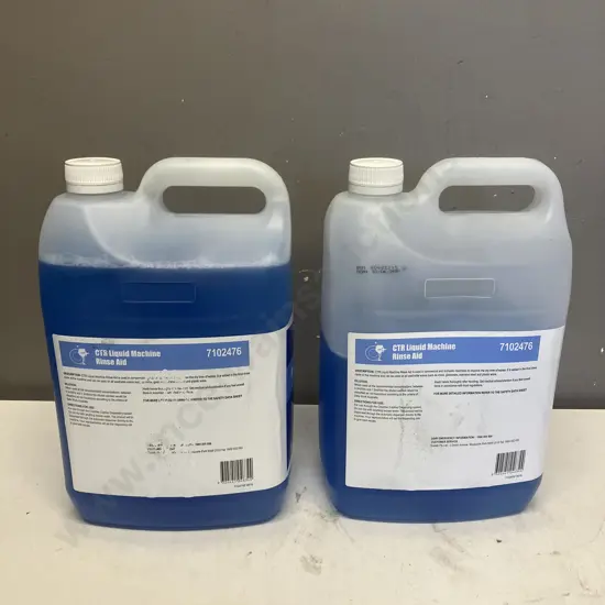 Ecolab Cleantec CTR Liquid Machine Rinse Aid, 2 x 5 Litre Bottles (1 only 1/2 Full) (Sold with 56)