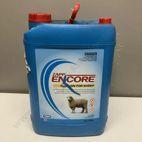 ZAPP Encore Pour-On For Sheep 20 Litres (Expires August 2024)