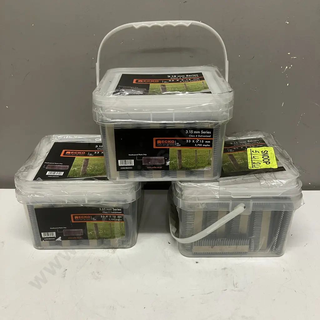 Ecko 33 x 3.15mm HD Galv Staples - 3 x Containers of 2,700 Staples Image 1++