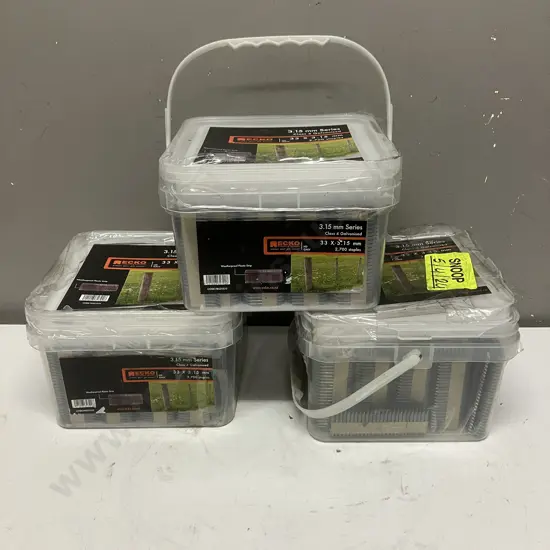 Ecko 33 x 3.15mm HD Galv Staples - 3 x Containers of 2,700 Staples