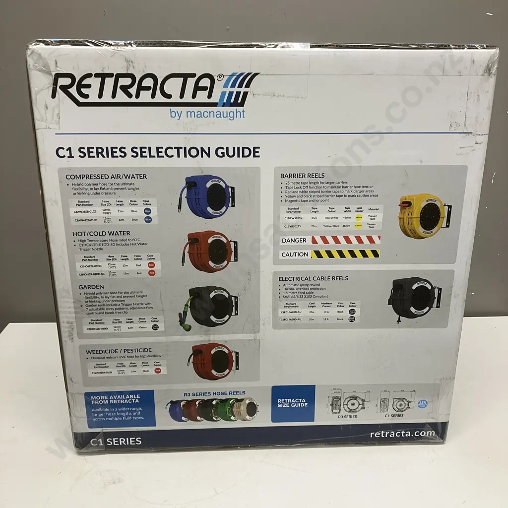 Retracta C1 Air/Water Hose Reel 10mm x 15m, Blue - Model C1AW315B-01CB Image 1++