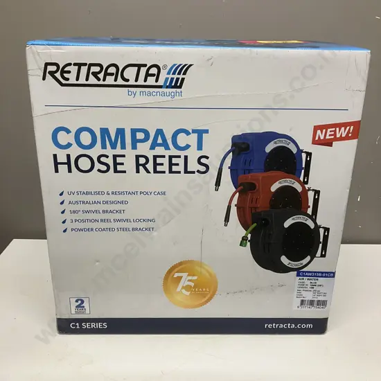 Retracta C1 Air/Water Hose Reel 10mm x 15m, Blue - Model C1AW315B-01CB